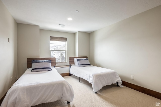 853 W Benjamin Pl, Kamas, UT 84036 - carpeted bedroom with recessed lighting, visible vents, and baseboards