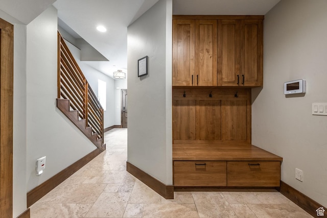 853 W Benjamin Pl, Kamas, UT 84036 - mudroom with stone tile floors and baseboards