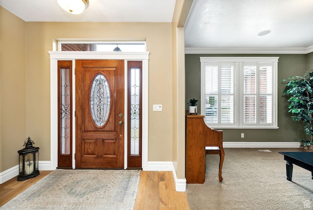 534 E 2000 N, North Logan, UT 84341 - foyer with ornamental molding, baseboards, and wood finished floors