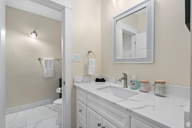 2285 Sidewinder Dr Unit 702, Park City, UT 84060 - bathroom with marble finish floor, baseboards, toilet, and vanity