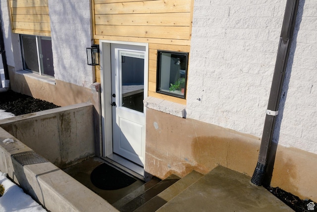 view of exterior entry