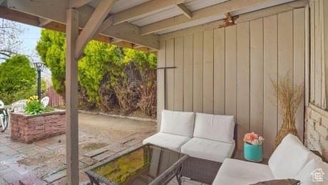 view of patio / terrace featuring an outdoor hangout area