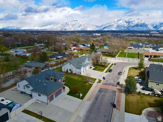 1184 W Michaelsen, West Jordan, UT 84088 - birds eye view of property featuring a mountain view and a residential view
