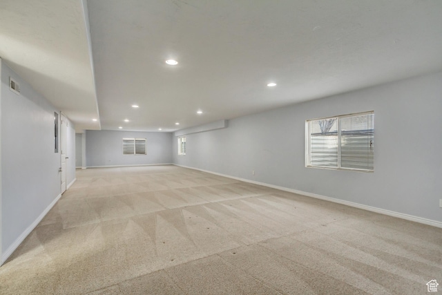 1184 W Michaelsen, West Jordan, UT 84088 - below grade area featuring light carpet, recessed lighting, and a wealth of natural light