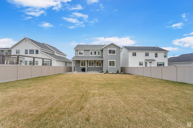 15097 S Cantle Dr, Bluffdale, UT 84065 - rear view of property with stucco siding and a patio area
