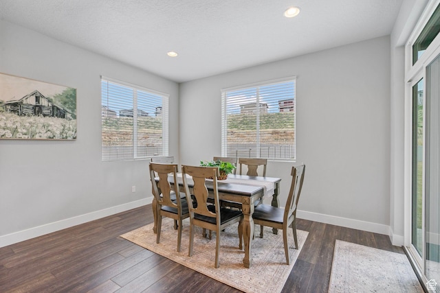 15097 S Cantle Dr, Bluffdale, UT 84065 - dining room featuring healthy amount of natural light, baseboards, dark wood-style floors, and recessed lighting