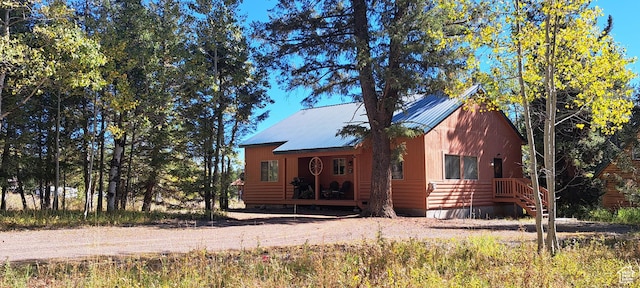 3526 Browning Rd, Island Park, ID 83429 - view of front of home with crawl space and metal roof