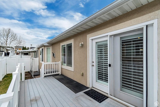 deck with fence