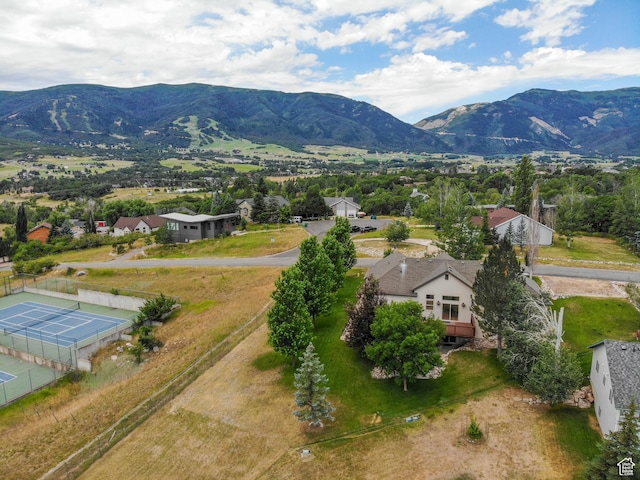 3674 N Willow Brooke Ln, Eden, UT 84310 - aerial view featuring a mountain view and a residential view