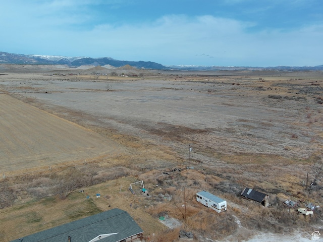 2445 N 260 W, Elmo, UT 84521 - birds eye view of property featuring a mountain view and a rural view