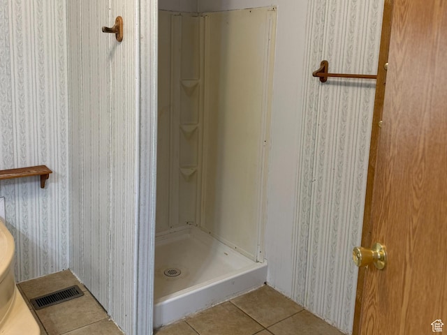 2445 N 260 W, Elmo, UT 84521 - full bath with a stall shower, tile patterned floors, and visible vents