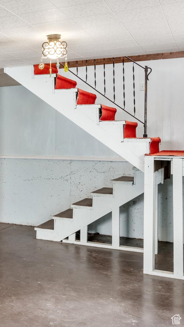 377 E Shore Rd, Saint Charles, ID 83272 - stairway with concrete flooring
