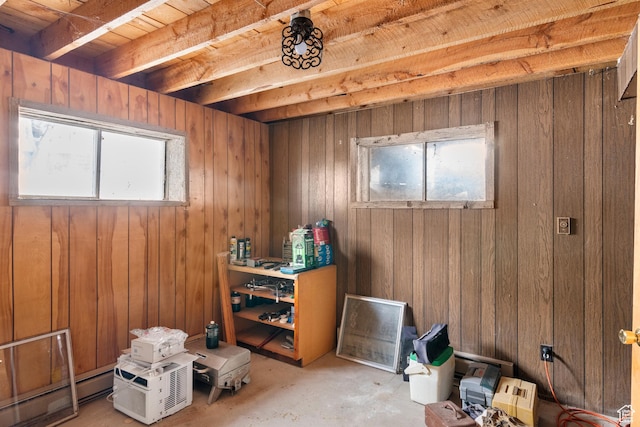 377 E Shore Rd, Saint Charles, ID 83272 - misc room featuring baseboard heating and wooden walls
