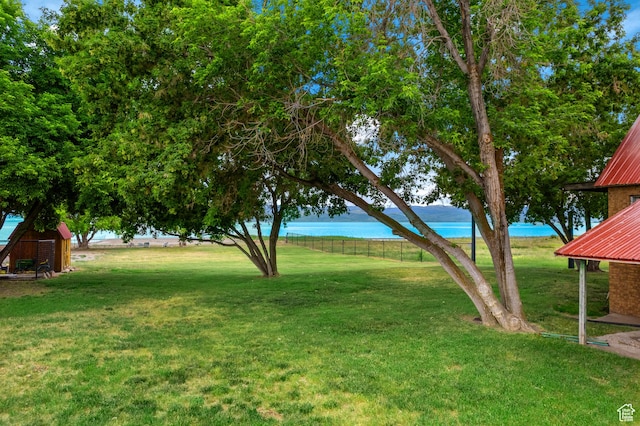 377 E Shore Rd, Saint Charles, ID 83272 - view of yard with a water view