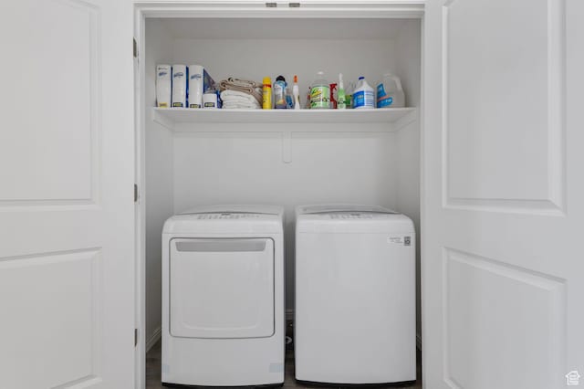 3414 S Melanie Cv W Unit 13, Magna, UT 84044 - laundry room featuring washing machine and clothes dryer and laundry area