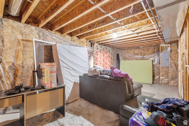 3414 S Melanie Cv W Unit 13, Magna, UT 84044 - unfinished basement featuring electric panel