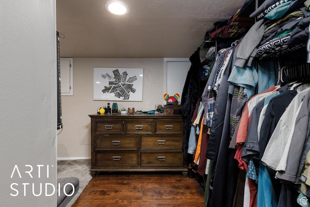 2209 Van Buren Ave, Ogden, UT 84401 - walk in closet with dark wood-type flooring