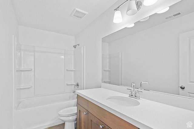 3666 W 2110 S Unit 103, Syracuse, UT 84075 - full bath featuring visible vents, toilet, vanity, and shower / bath combination