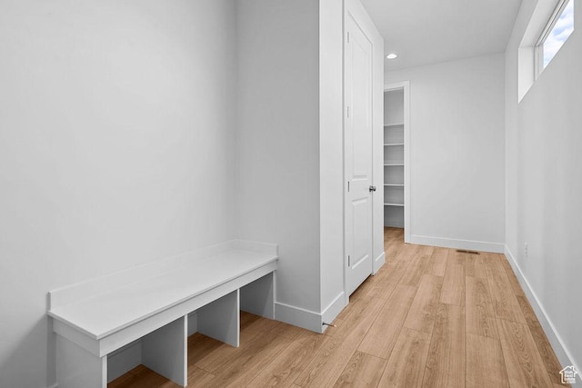 3666 W 2110 S Unit 103, Syracuse, UT 84075 - mudroom featuring baseboards, light wood-style floors, and recessed lighting