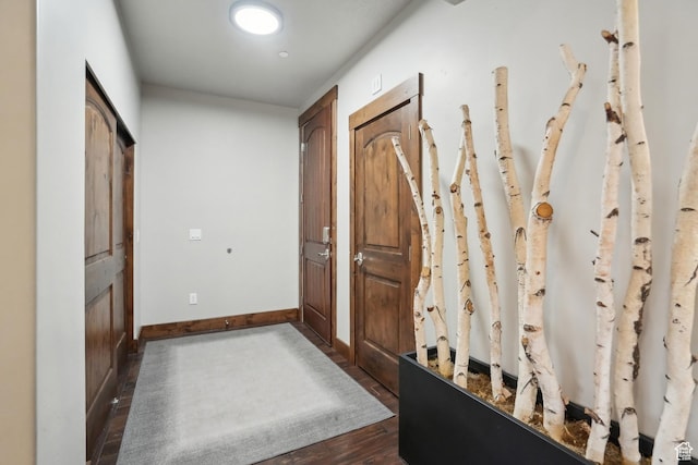 1288 N Deer Park Cir Unit 202, Heber City, UT 84032 - hallway with baseboards and dark wood-style flooring