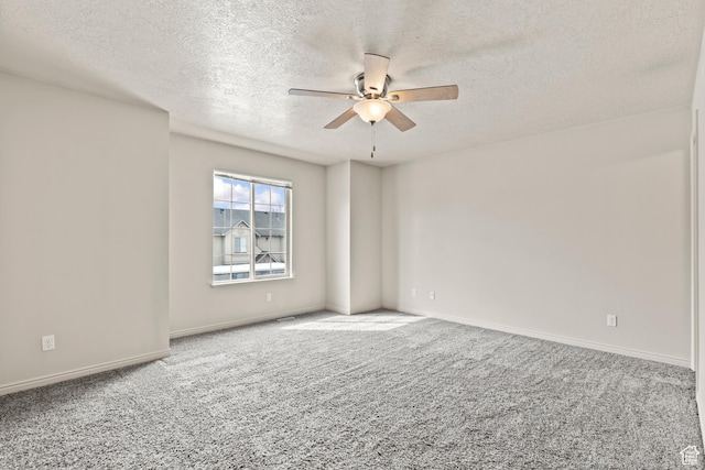 1762 N 460 W Unit 103-10, Logan, UT 84341 - carpeted spare room with baseboards, a ceiling fan, and a textured ceiling