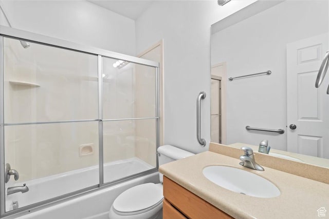 9587 N 4500 W, Cedar Hills, UT 84062 - bathroom with vanity, toilet, and enclosed tub / shower combo