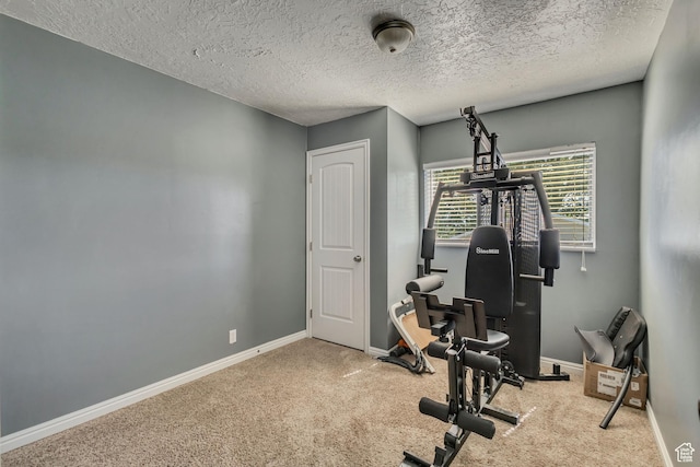 2683 S Melville Dr, Magna, UT 84044 - exercise room featuring baseboards, carpet flooring, and a textured ceiling