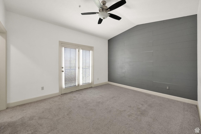 982 W 960 N Unit 116, Orem, UT 84057 - carpeted spare room featuring ceiling fan, baseboards, and lofted ceiling