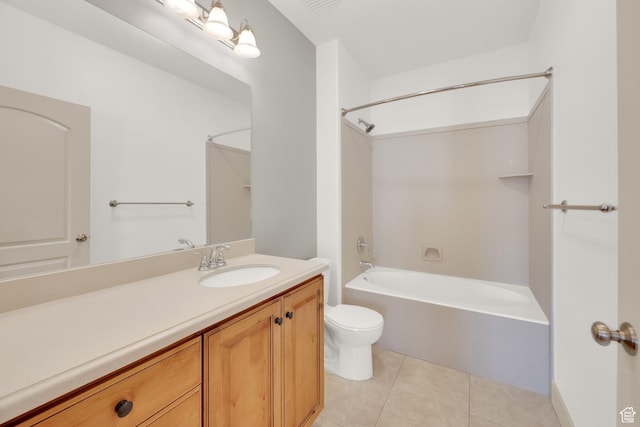 982 W 960 N Unit 116, Orem, UT 84057 - bathroom featuring tile patterned floors, toilet, vanity, and shower / bath combination
