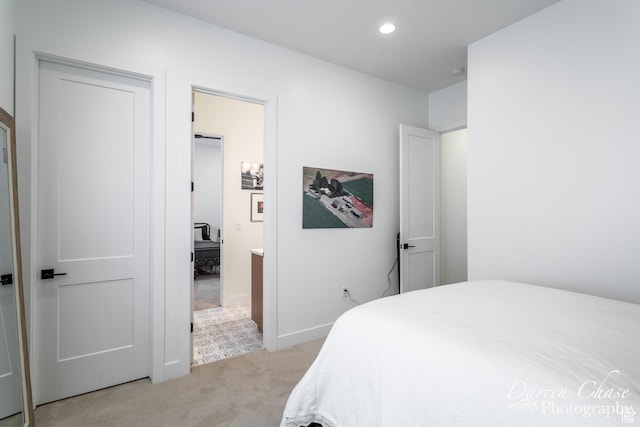 3169 S Pecos Dr, Washington, UT 84780 - bedroom featuring baseboards, recessed lighting, and light carpet