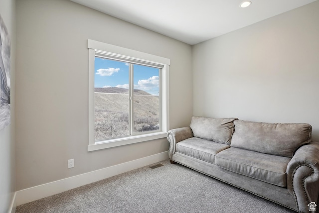 1713 E Viewside Cir, Hideout, UT 84036 - carpeted living area with baseboards, visible vents, and recessed lighting