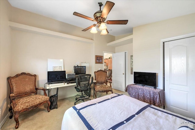 2050 W Canyon View Dr Unit 203, St George, UT 84770 - carpeted bedroom featuring baseboards and a ceiling fan