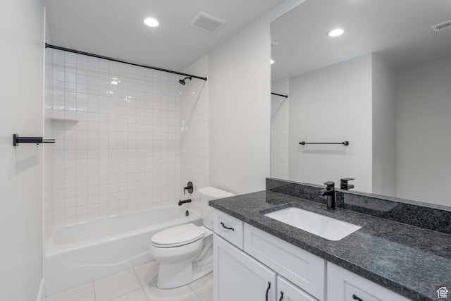 850 S Finley Cir Unit 239, North Salt Lake, UT 84054 - full bath featuring tile patterned flooring, toilet, recessed lighting, bathing tub / shower combination, and vanity