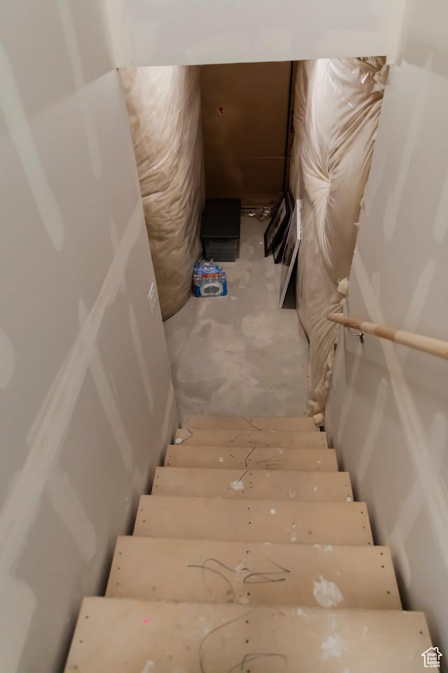 16436 S Bull Spring Ln, Bluffdale, UT 84065 - stairs with concrete flooring