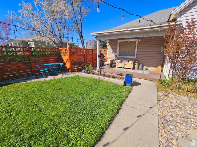 3824 S 500 E, South Salt Lake, UT 84106 - view of yard featuring fence and a patio