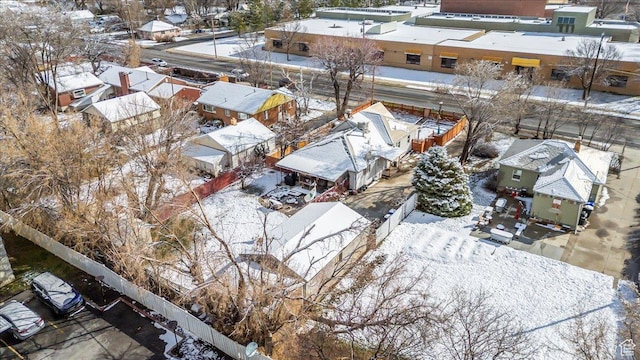 3824 S 500 E, South Salt Lake, UT 84106 - snowy aerial view featuring a residential view