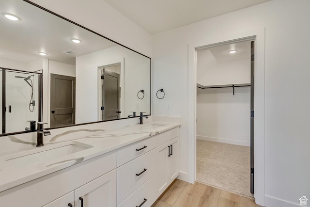 1344 N 1525 E Unit 73, Payson, UT 84651 - full bathroom with wood finished floors, visible vents, a sink, and double vanity