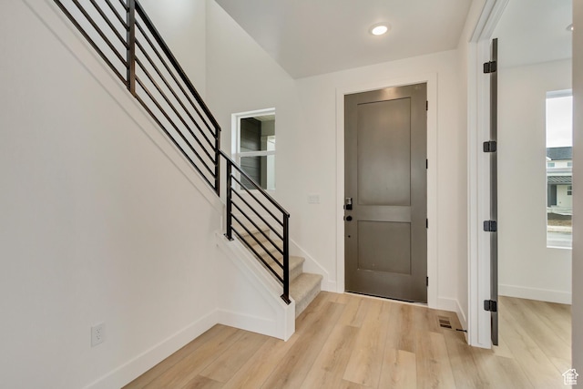 1344 N 1525 E Unit 73, Payson, UT 84651 - foyer entrance with stairway, baseboards, recessed lighting, and light wood-type flooring