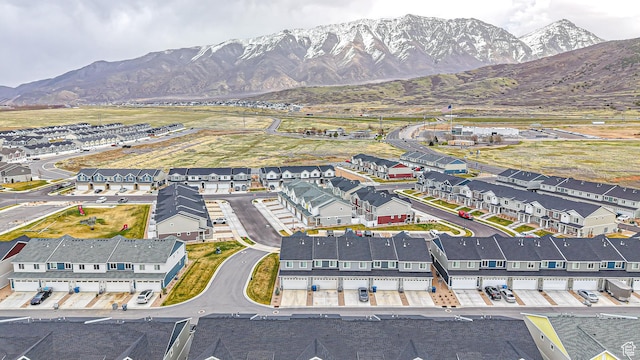 1410 S Divide Dr Unit 144, Santaquin, UT 84655 - drone / aerial view with a mountain view and a residential view