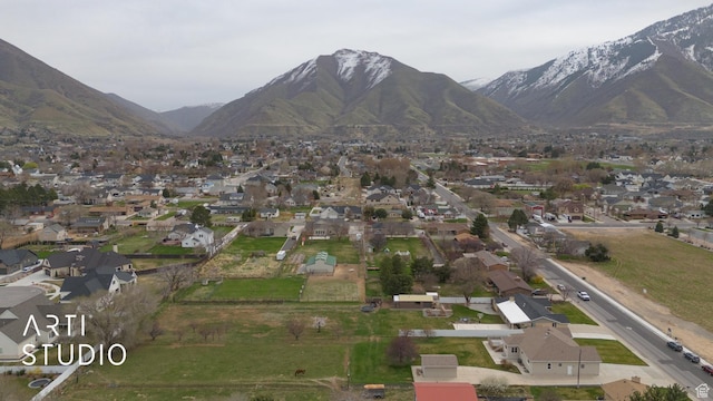 486 W 1200 N, Mapleton, UT 84664 - birds eye view of property with a mountain view and a residential view