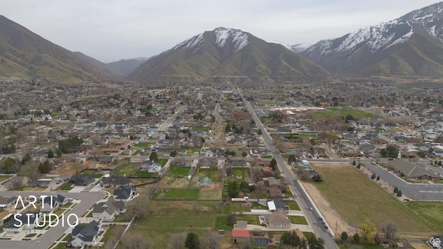 486 W 1200 N, Mapleton, UT 84664 - drone / aerial view featuring a residential view and a mountain view