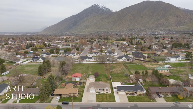 486 W 1200 N, Mapleton, UT 84664 - birds eye view of property featuring a residential view and a mountain view