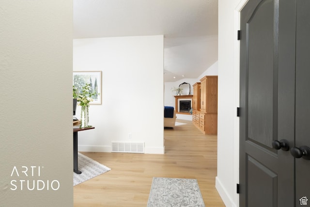 486 W 1200 N, Mapleton, UT 84664 - interior space featuring light wood-type flooring, baseboards, lofted ceiling, and visible vents