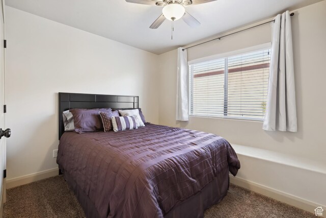 6212 W 100 S, Hurricane, UT 84737 - bedroom featuring baseboards, carpet flooring, and ceiling fan