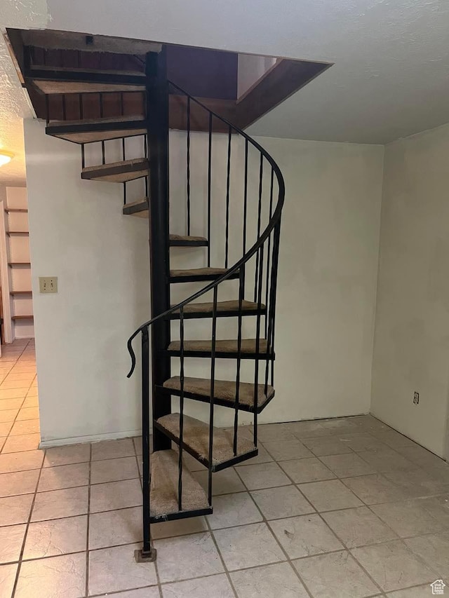 1213 N Winston Dr, Kaysville, UT 84037 - staircase with tile patterned flooring