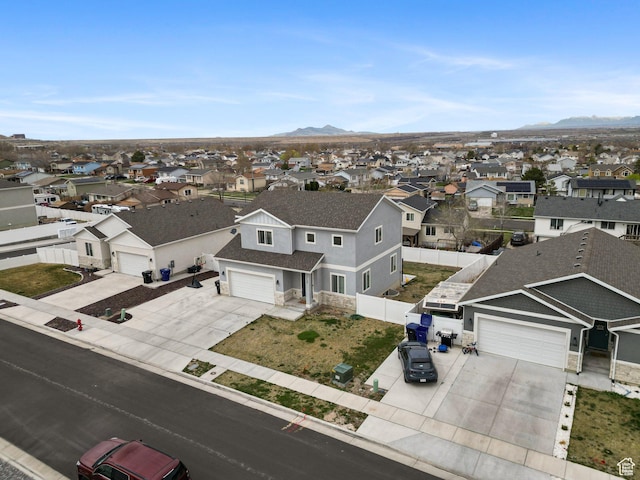7756 W Bellfield Rd, Magna, UT 84044 - birds eye view of property with a residential view and a mountain view