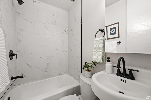 655 S 800 E, Salt Lake City, UT 84102 - bathroom featuring shower / bath combination, toilet, and a sink