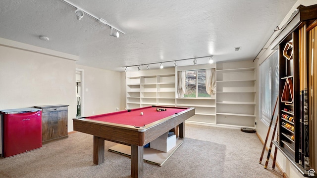2484 Oakridge Dr, Spanish Fork, UT 84660 - recreation room with billiards, carpet floors, and a textured ceiling