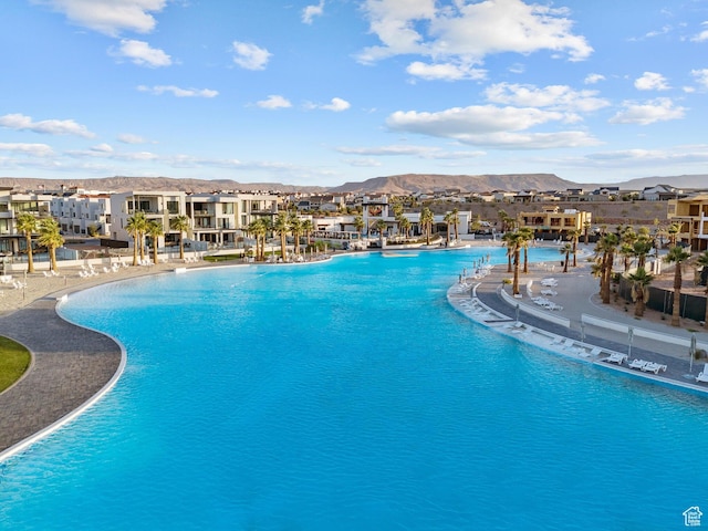 5399 S Cerulean Ln Unit 95, St George, UT 84790 - pool featuring a mountain view and a residential view