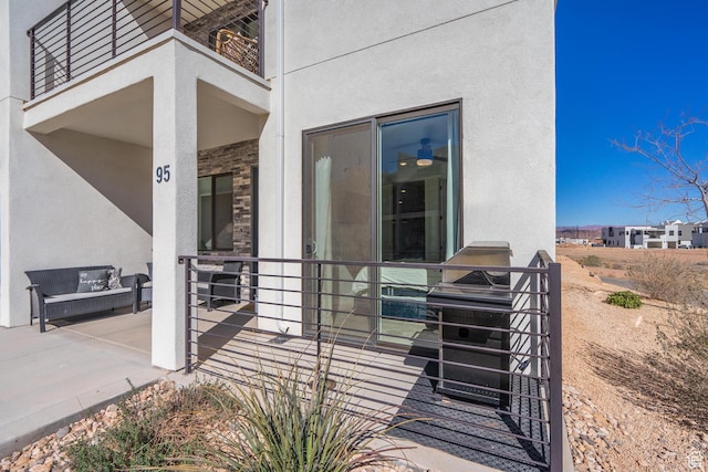 5399 S Cerulean Ln Unit 95, St George, UT 84790 - view of patio / terrace with a balcony
